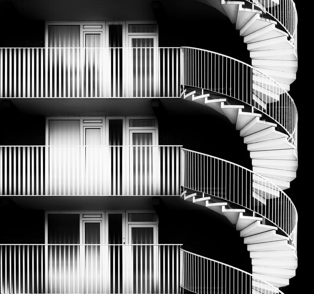 Spiral Staircase Architecture by Greetje van Son — canvas wall art