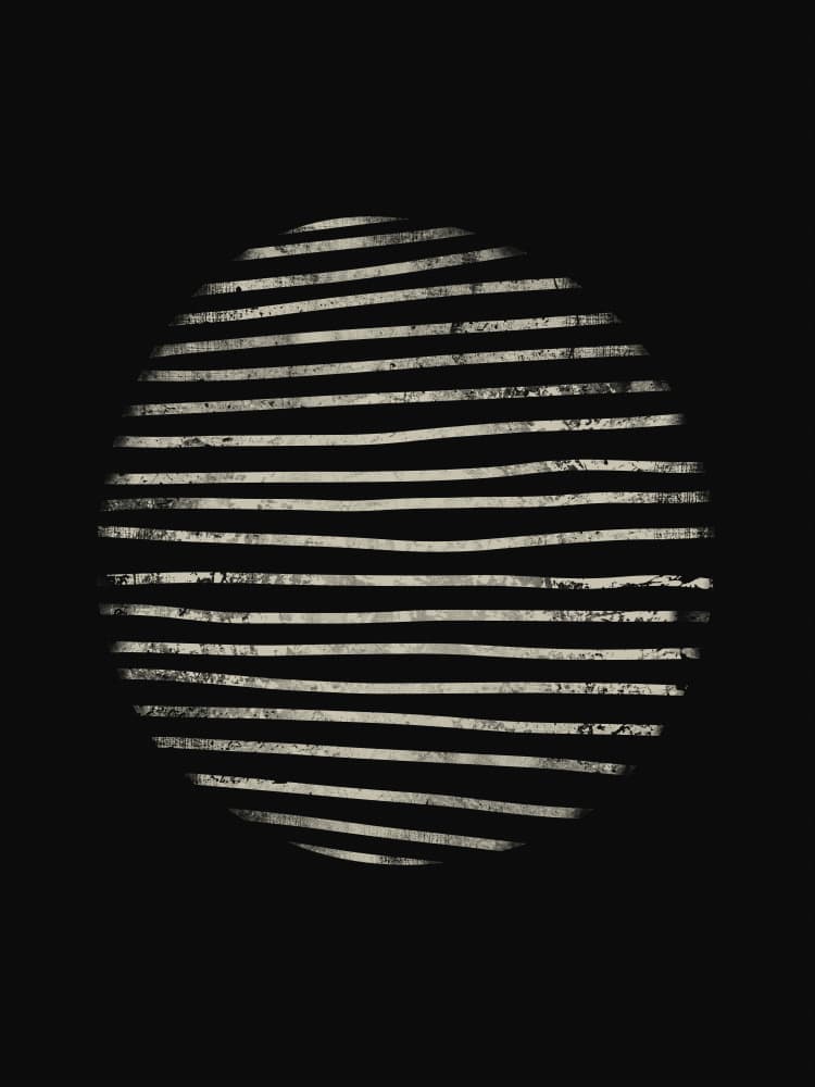 Striped Circle Shadow by Ema Paraschiv — canvas wall art