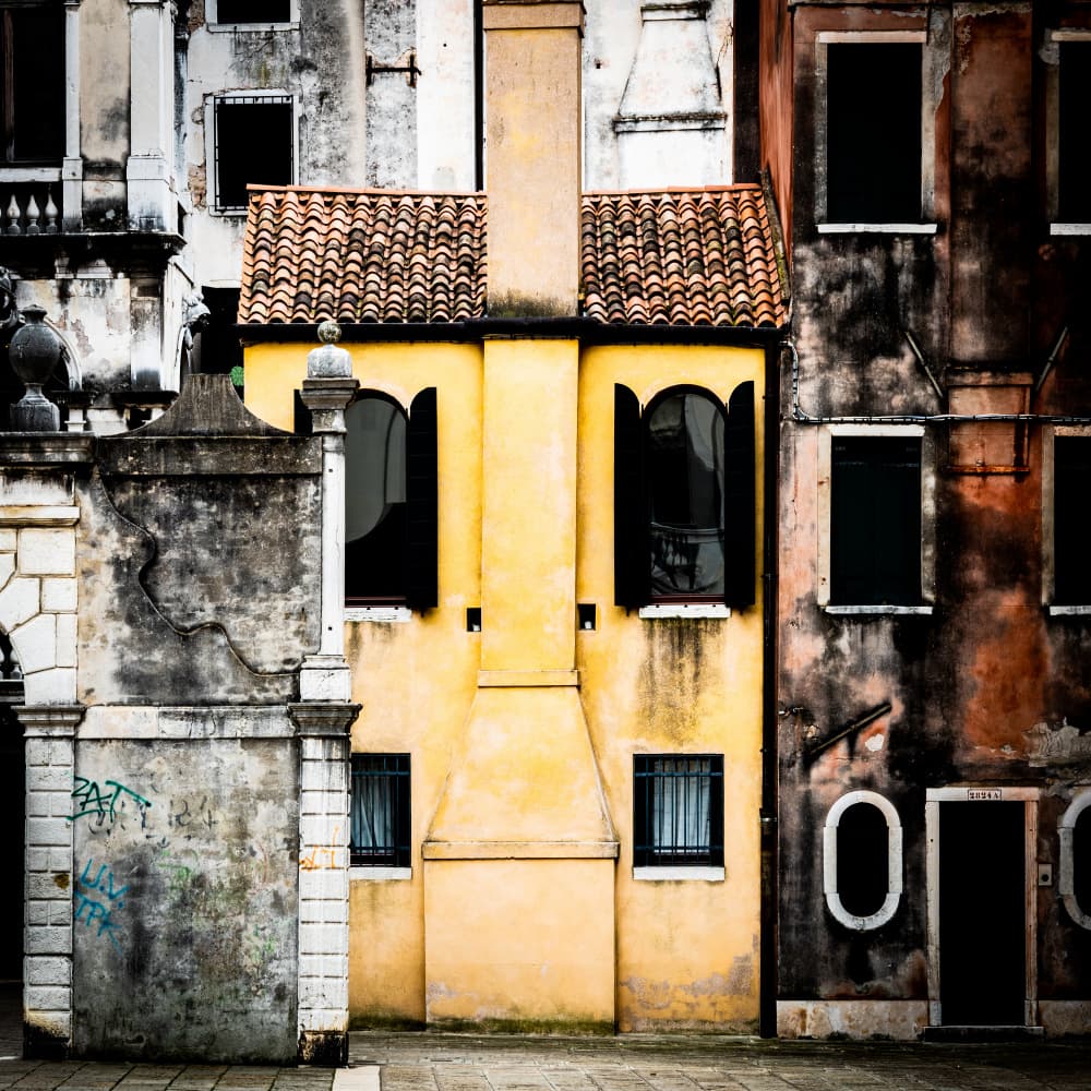 Aged Venetian Architecture by Stefan Buder — canvas wall art
