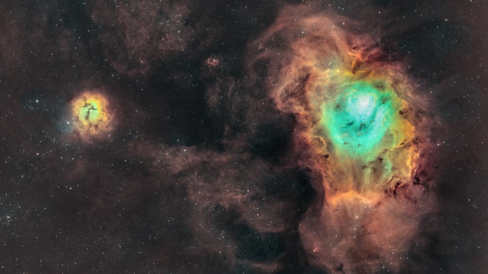 Vibrant Cosmic Nebulae by TaranSohal — canvas wall art