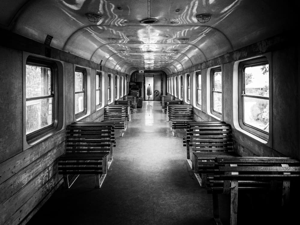 Vintage Train Solitude by Adam Dauria ☂ — canvas wall art