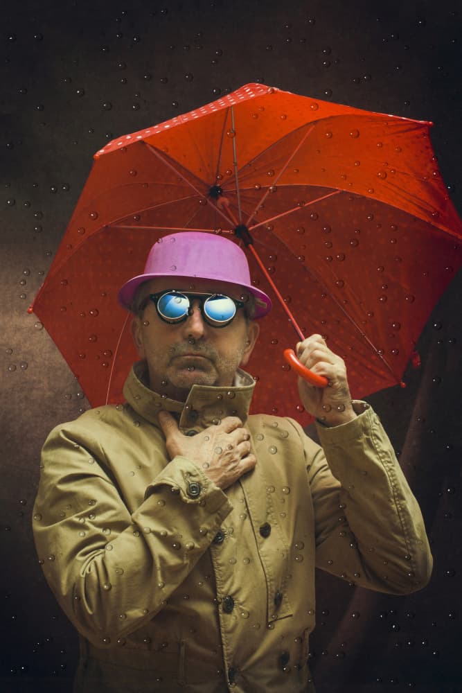 Dapper Man Rainy Day by Brig Barkow — canvas wall art