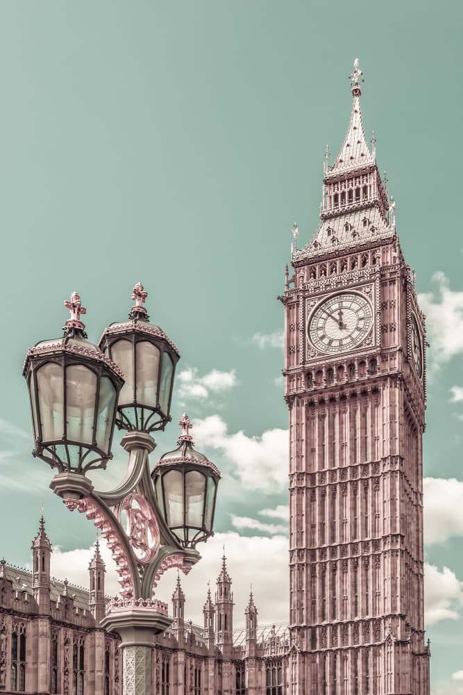 Big Ben's Pastel Sky by Melanie Viola — canvas wall art