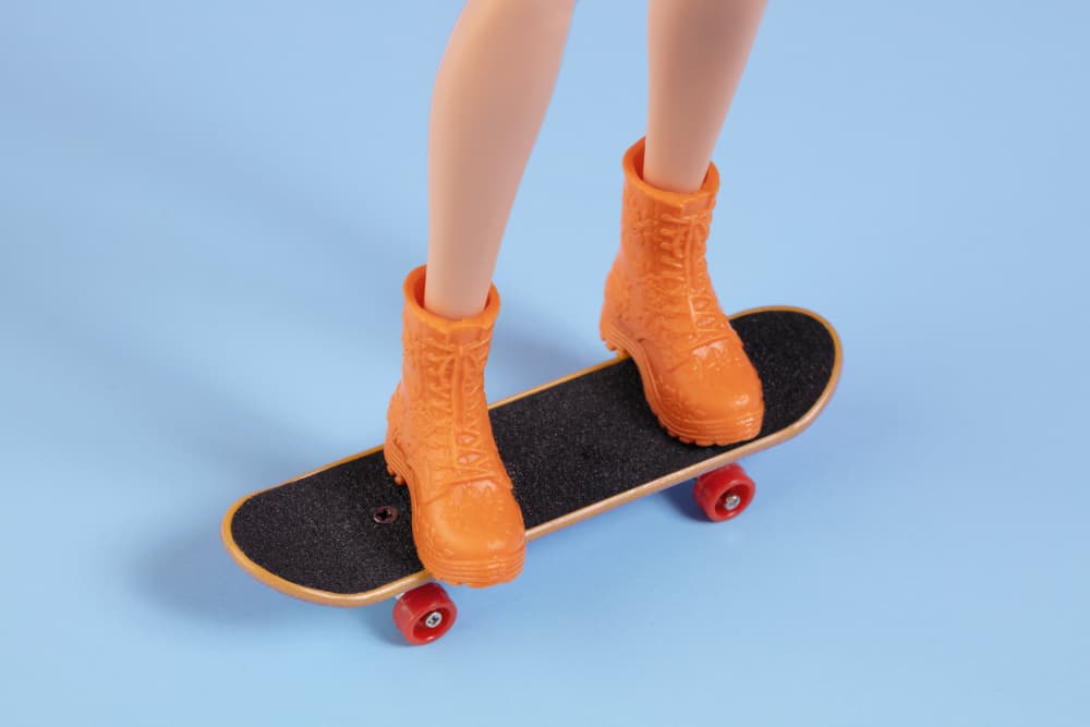 Orange Boots Skater by Julia Ramiro — canvas wall art