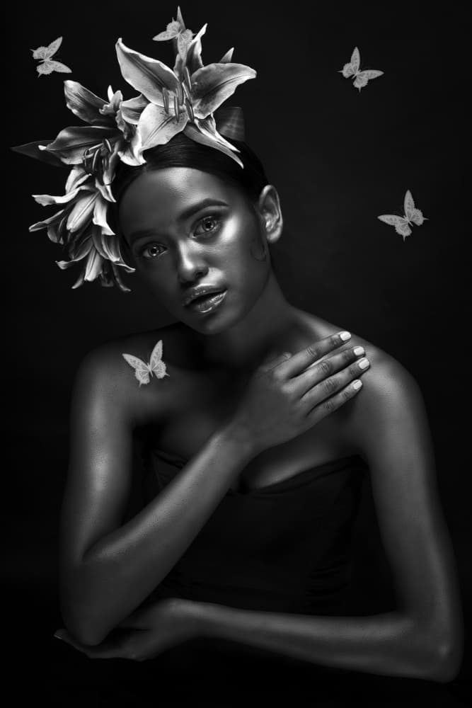 Ethereal Floral Portrait by JAYATU CHANDRA DAS — canvas wall art