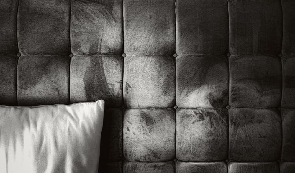 Dark Tufted Headboard by Martin Wong — canvas wall art