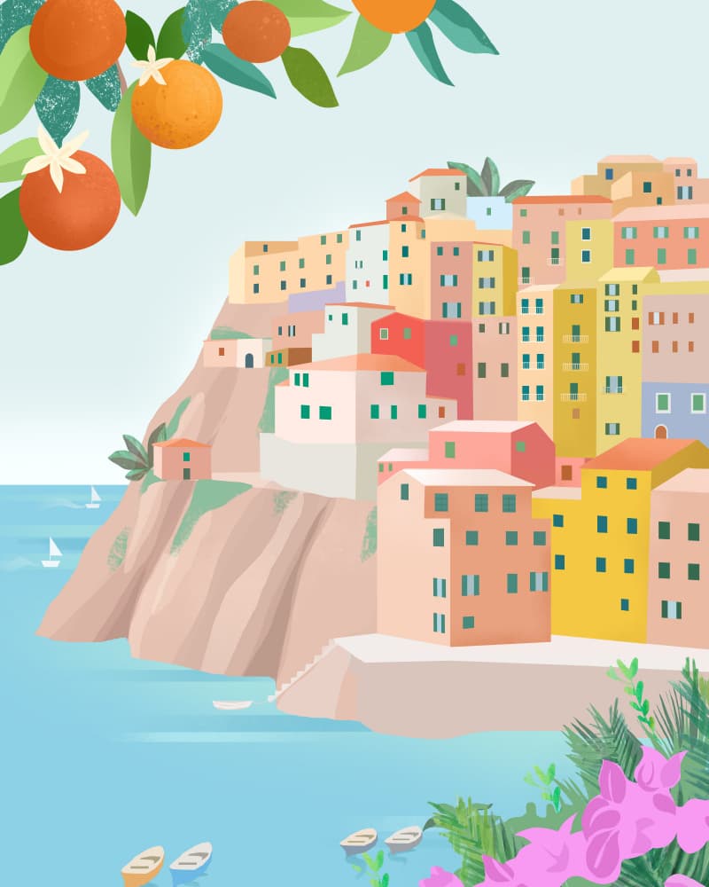 Cinque Terre, Italy by Petra Lizde — canvas wall art