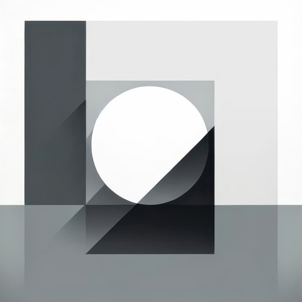 Geometric Shadow Play by Alpenglow Workshop — canvas wall art