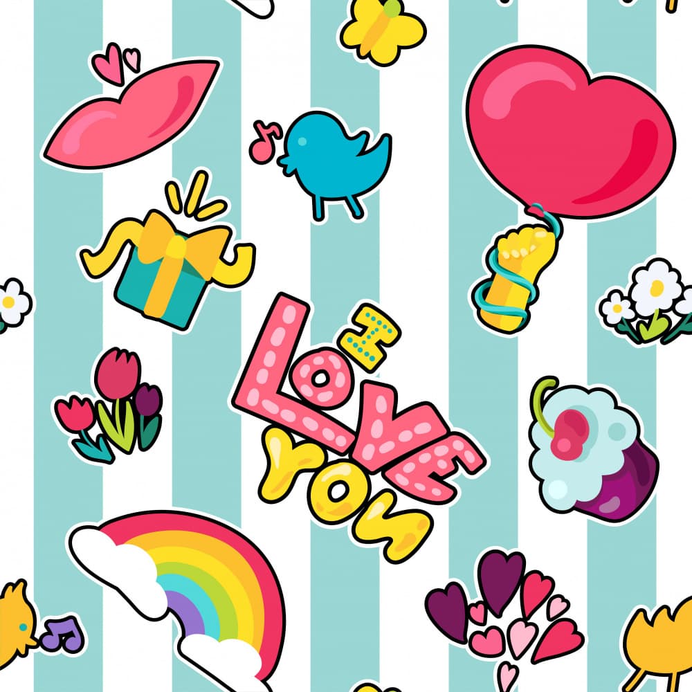 Sweet Love Doodles by Marika Barsrsind — canvas wall art