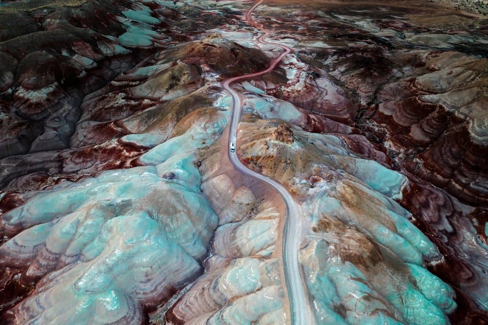 Colorful Desert Road by James Bian — canvas wall art