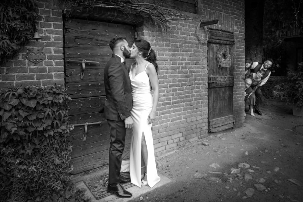 Candid Wedding Kiss by Giorgio Toniolo — canvas wall art