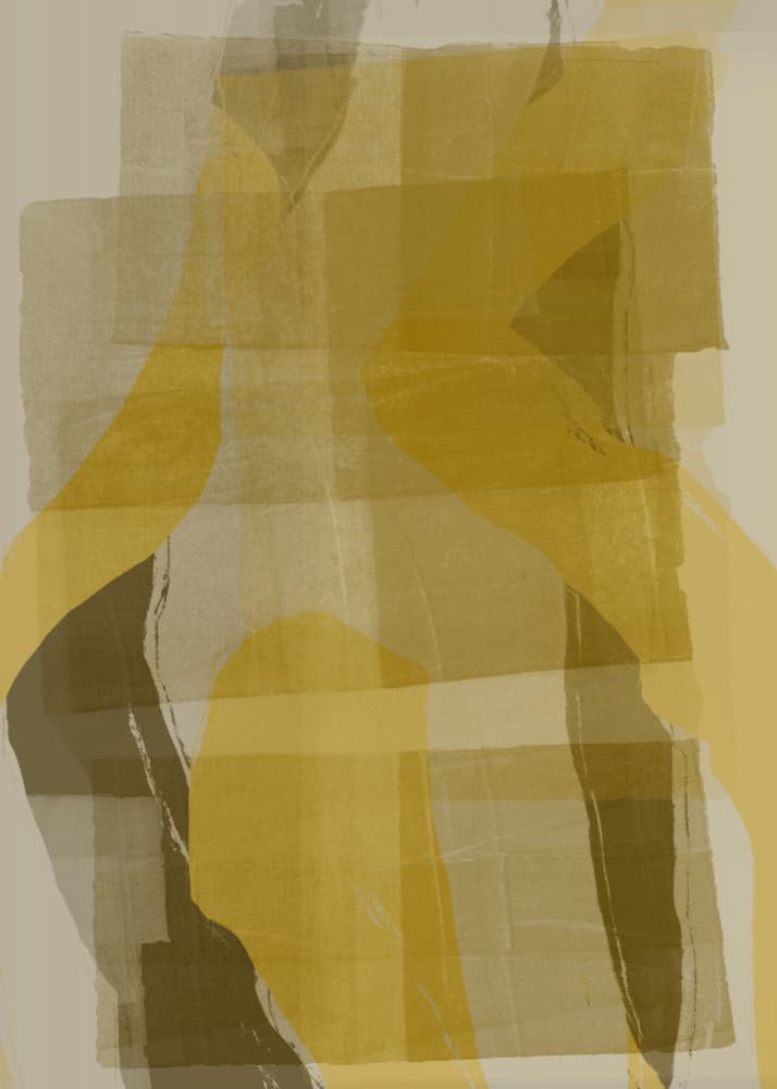 Abstract Ochre Layers by Dina Dankers — canvas wall art