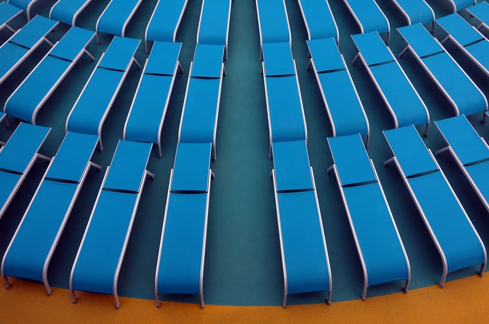 Blue Lounge Chair Pattern by Hans-Wolfgang Hawerkamp — canvas wall art