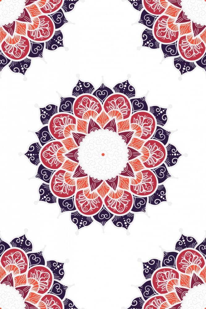 Vibrant Mandala Pattern by Marika Barsrsind — canvas wall art