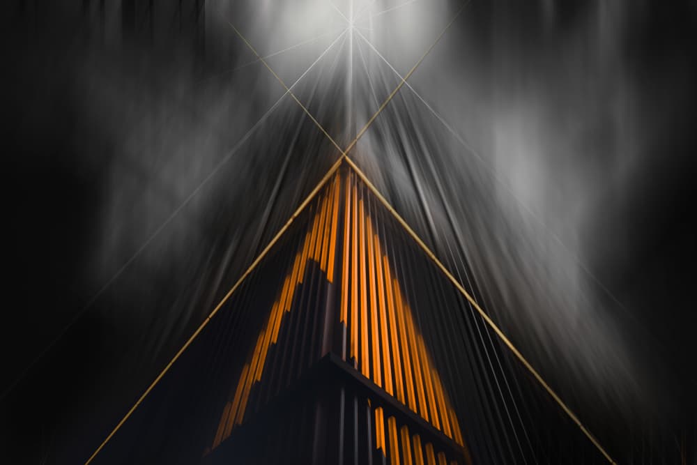 Abstract Golden Ascent by Jeffrey Wong — canvas wall art