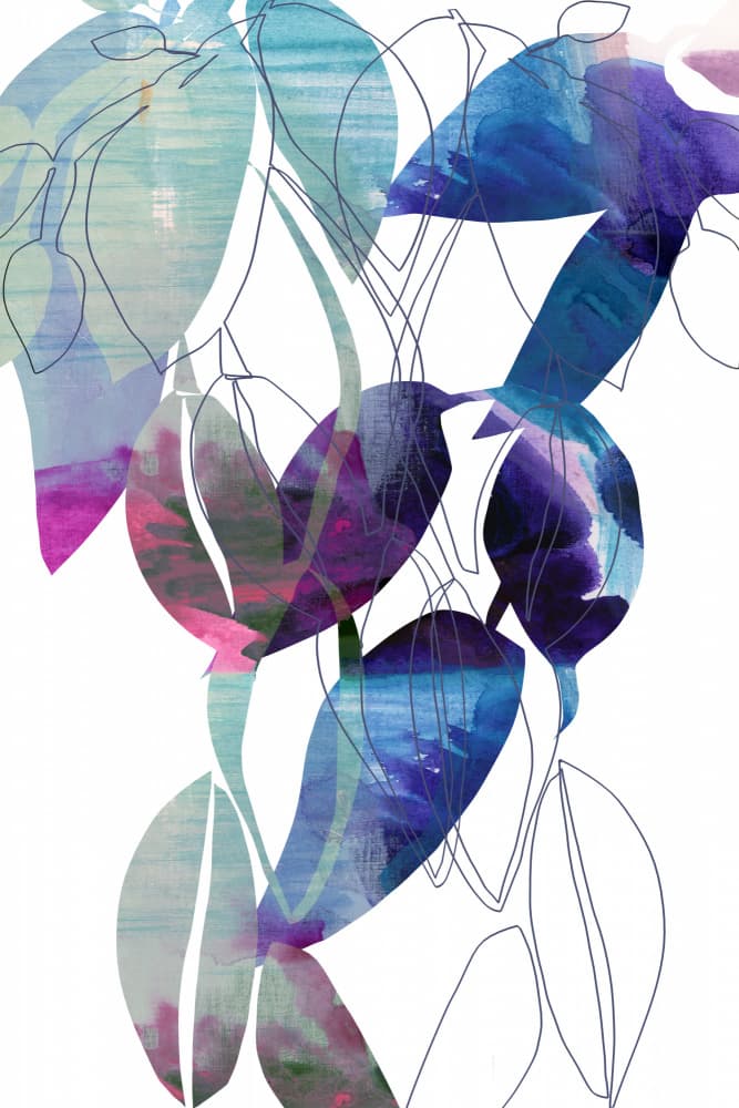 Vibrant Abstract Foliage by cartissi — canvas wall art