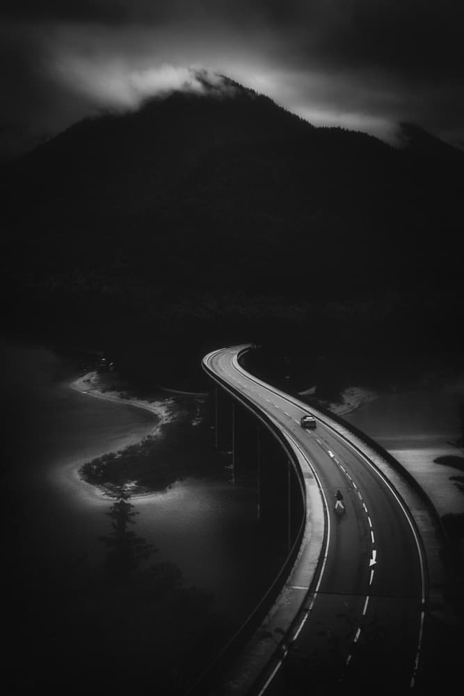 Dark Mountain Road by Patrick Aurednik — canvas wall art
