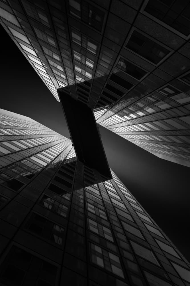 Sky Bridge Towers by Jef Van den Houte — canvas wall art