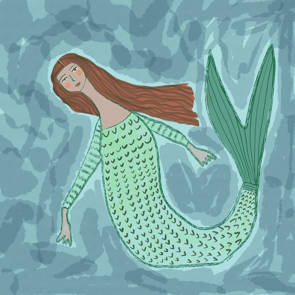 Dreamy Mermaid Swim by Sharyn Bursic — canvas wall art