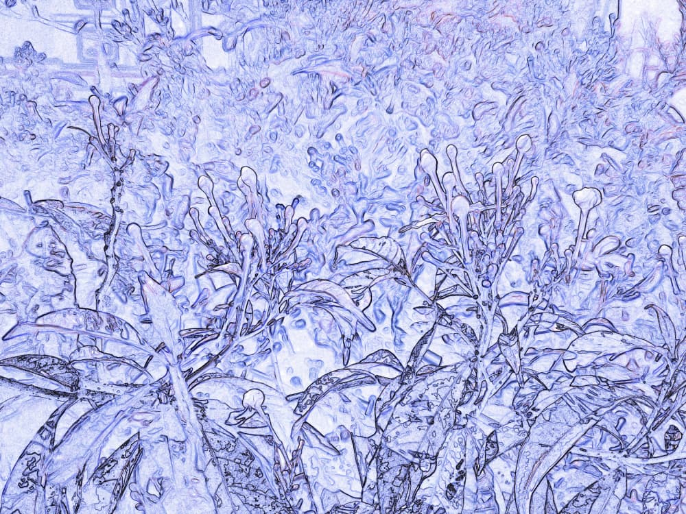 Ethereal Blue Foliage by Santhosh ch — canvas wall art