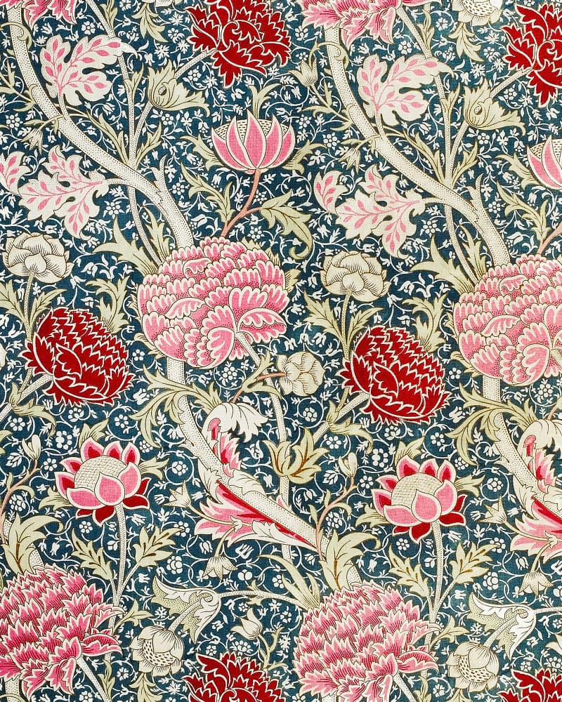 Floral red by William Morris — canvas wall art