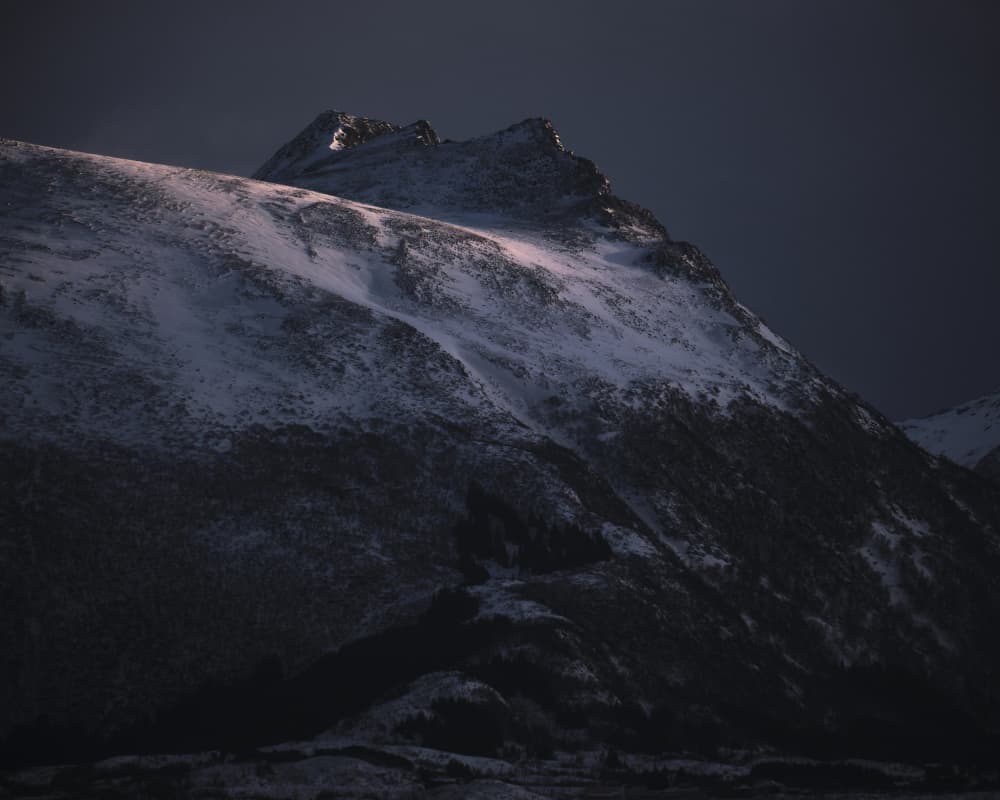 Dramatic Mountain Glow by Hamed Bank — canvas wall art