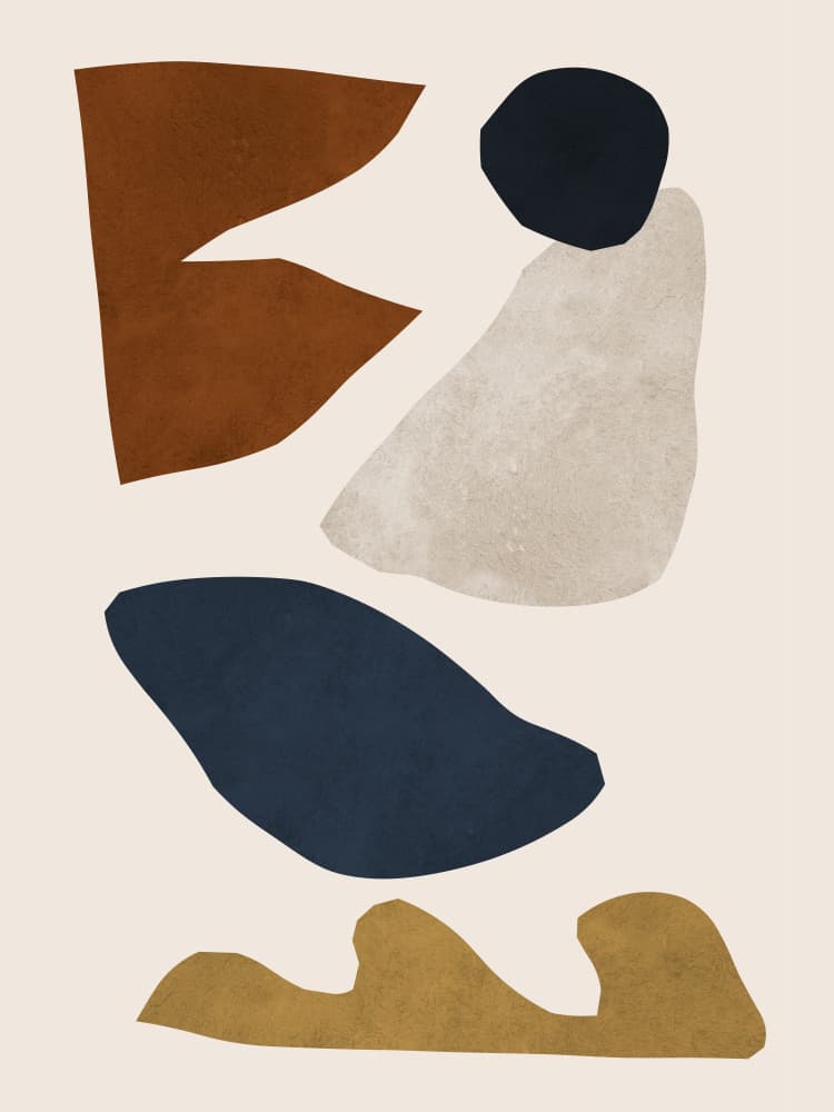 Earth Tone Organic Shapes by Vitor Costa — canvas wall art