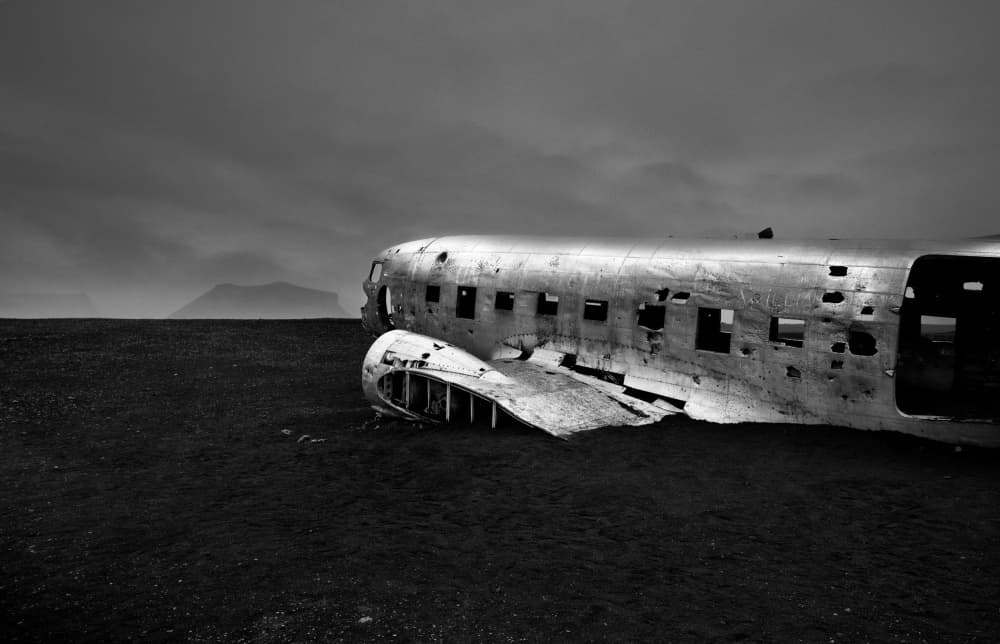 Desolate Plane Wreck by Erik Engström — canvas wall art