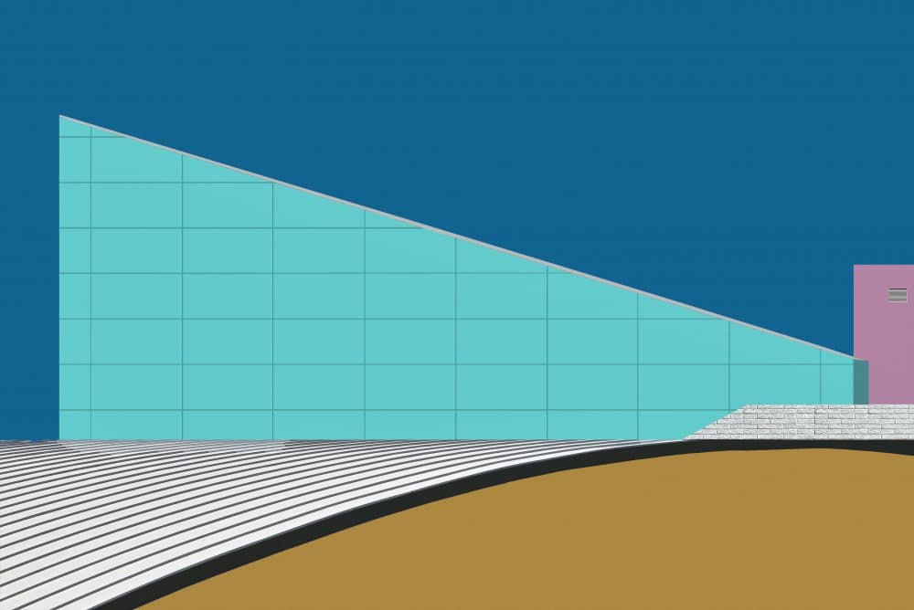 Modern Geometric Facade by Arnon Orbach — canvas wall art
