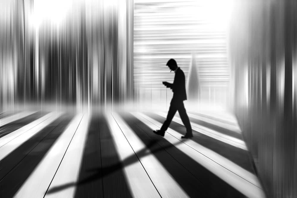 Urban Man Walking by Tanja Ghirardini — canvas wall art