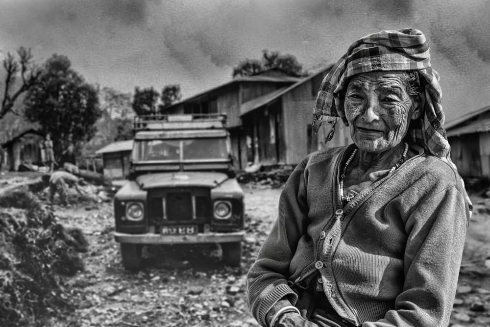 Smiling Village Elder by JOYRAJ SAMANTA — canvas wall art