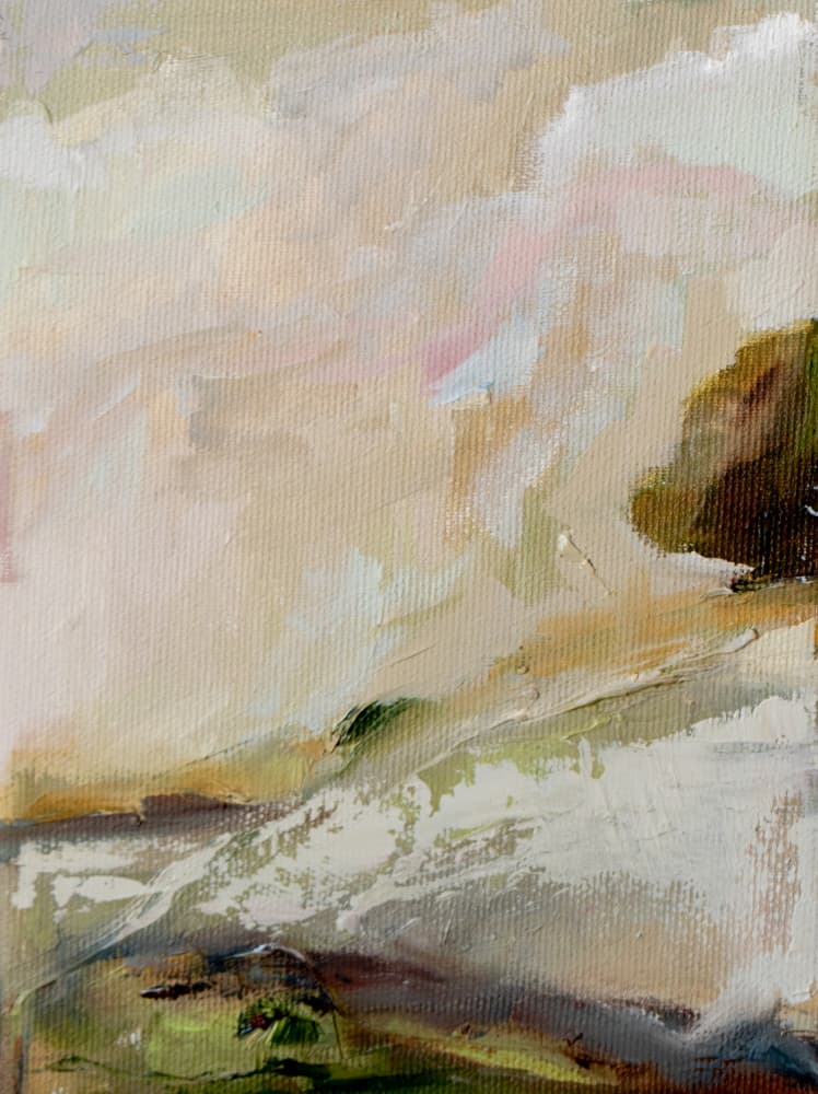 Misty Green Landscape by Tamar Green — canvas wall art