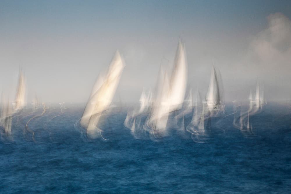 Ocean Motion Sailboats by GARCIA Dominik — canvas wall art