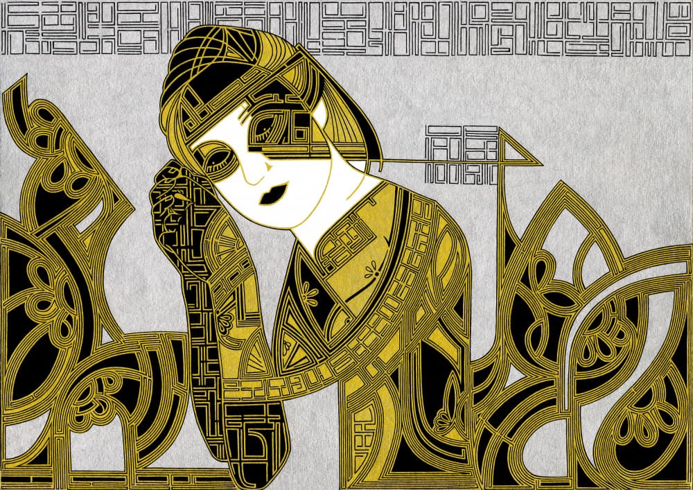 Art Deco Golden Woman by Iona Gilburt — canvas wall art