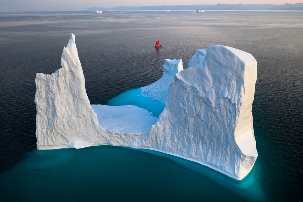 Arctic Iceberg Sailboat by Gerald Macua — canvas wall art