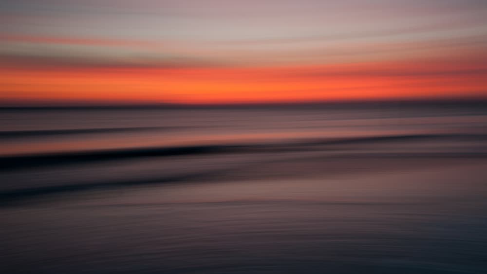 Abstract Sunset Ocean by Ann Cornelis — canvas wall art