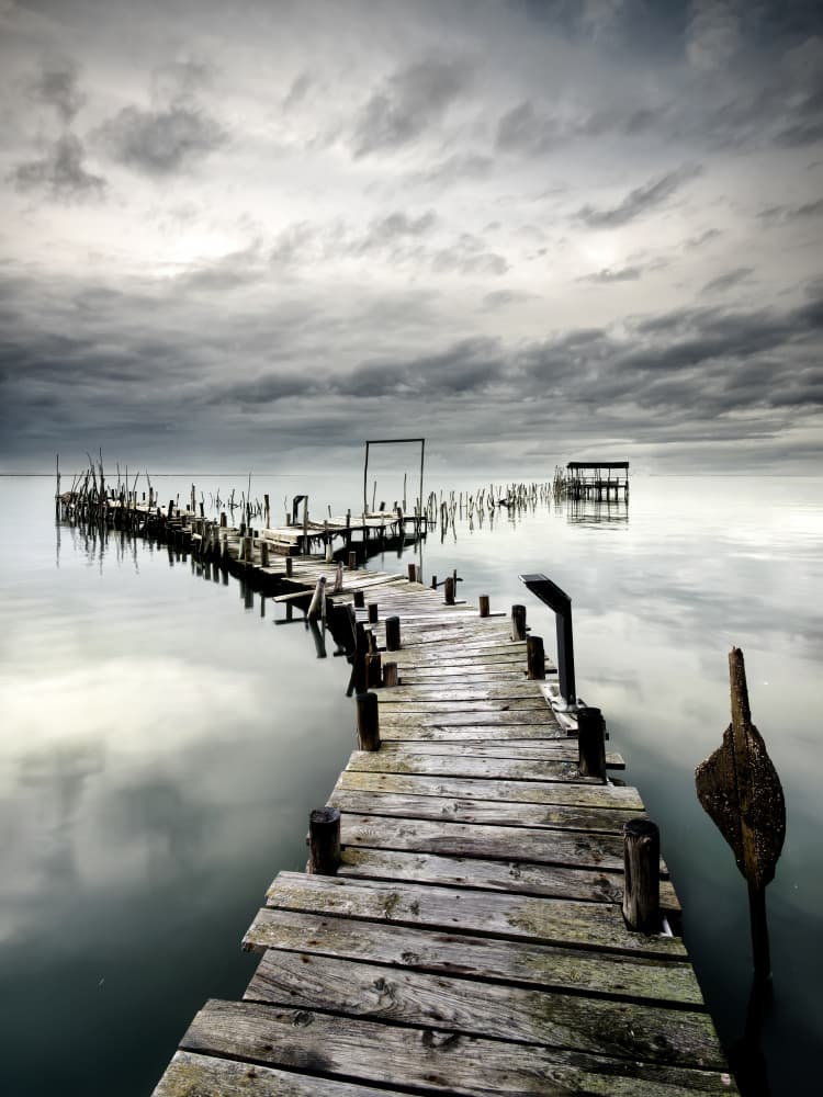 Moody Old Pier by Paulo Dias — canvas wall art