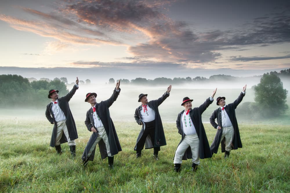 Misty Morning Folk Dance by Leszek Paradowski — canvas wall art
