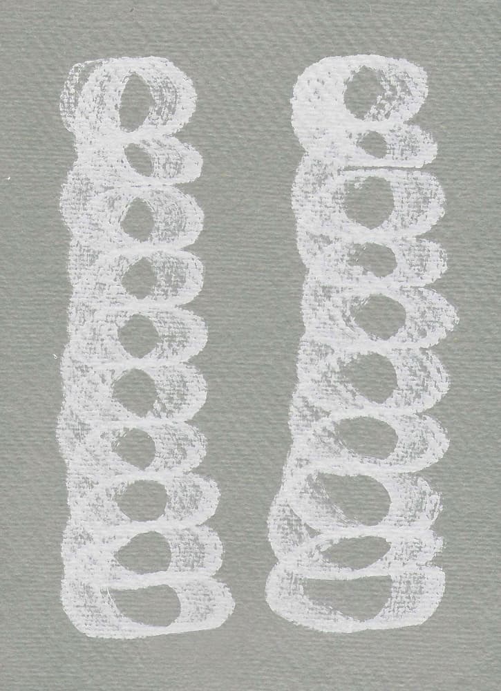 White Coiled Pattern by Santhosh ch — canvas wall art