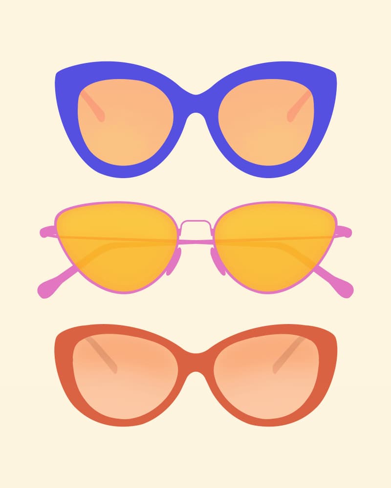 Colorful Sunglasses Collection by Artprink — canvas wall art