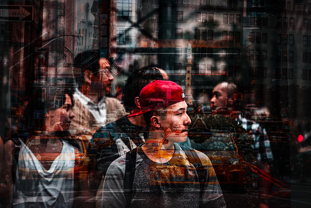 City Street Layers by Carmine Chiriacò — canvas wall art