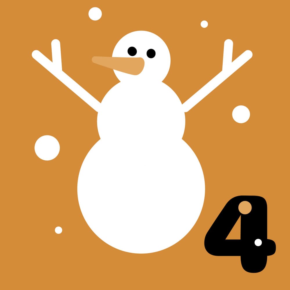 Cute Snowman Day Four by Marika Barsrsind — canvas wall art