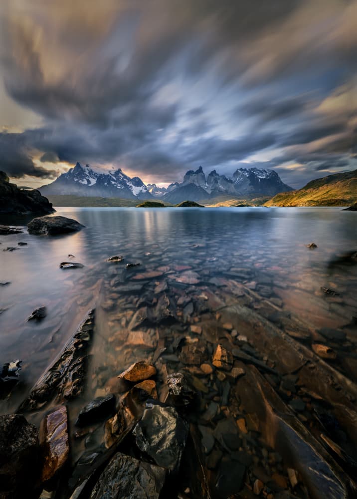 Dramatic Mountain Lake by Ling Jiang — canvas wall art