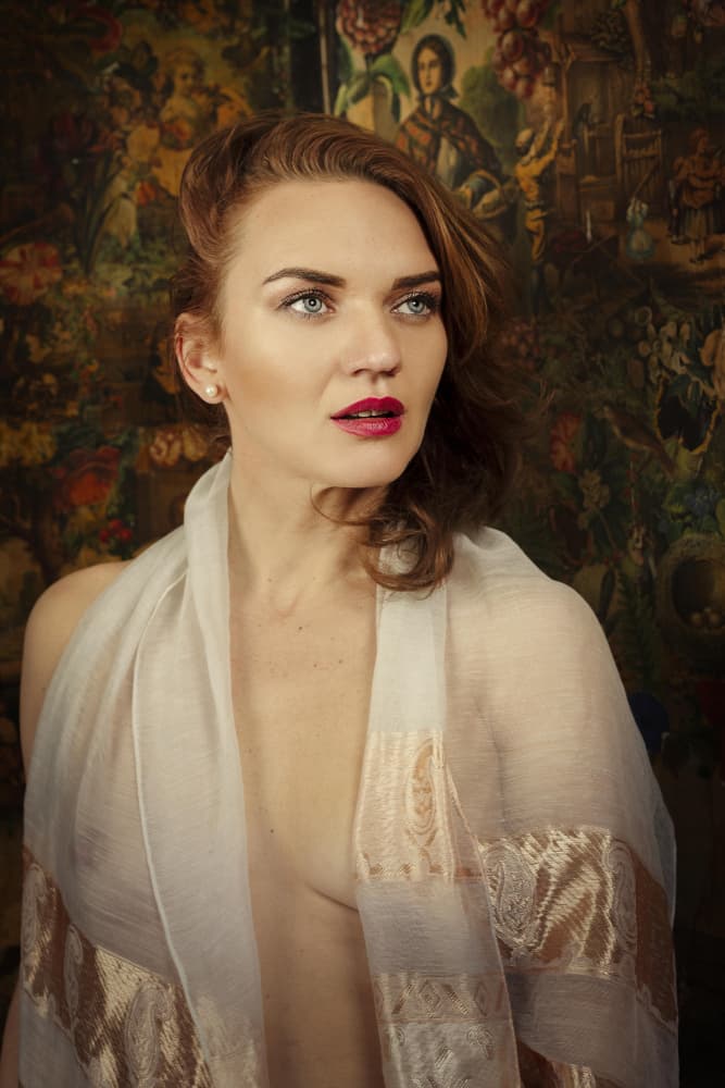 Sensual Redhead Portrait by Eddie Kavanagh — canvas wall art