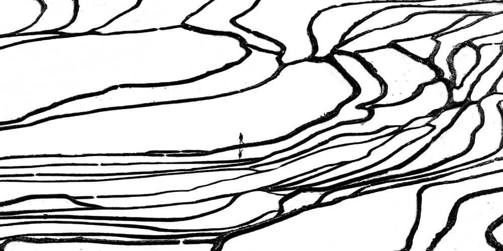 Flowing Terraced Landscape by Piet Flour — canvas wall art