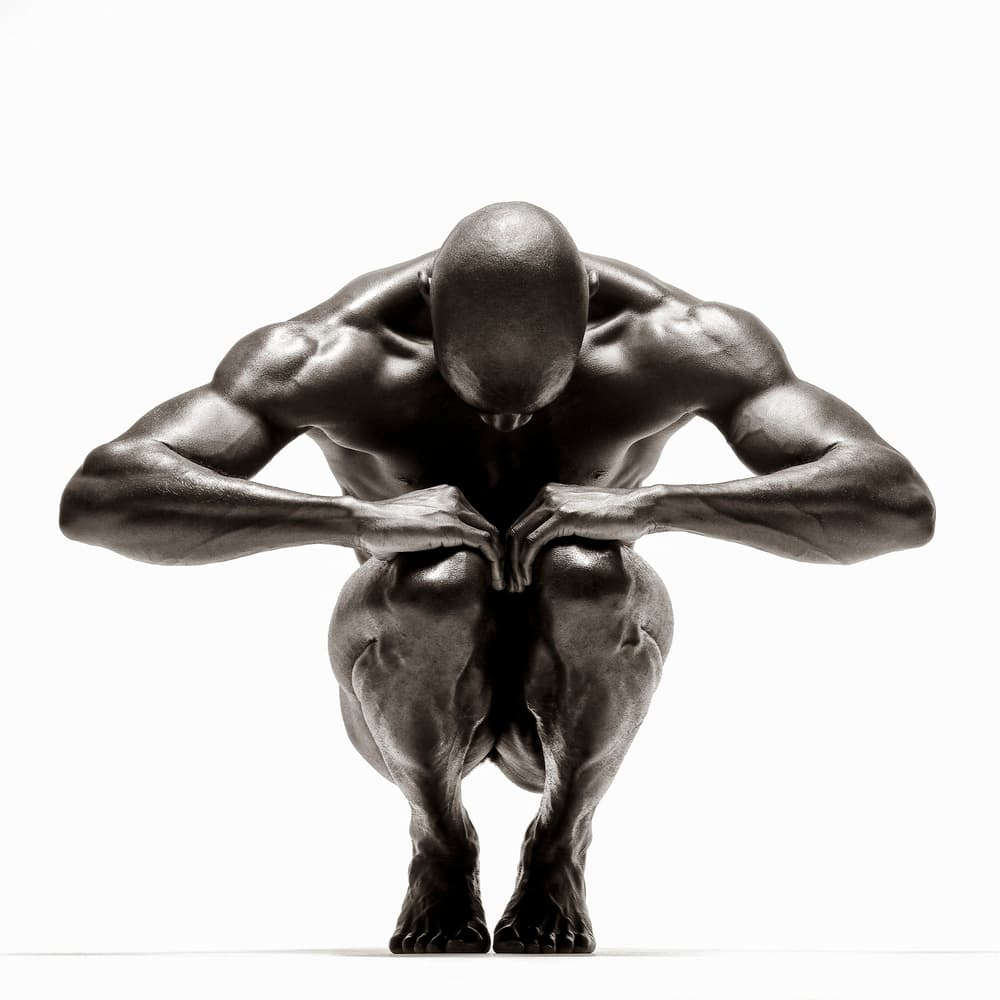 Focused Muscular Man by Anders Kustås — canvas wall art
