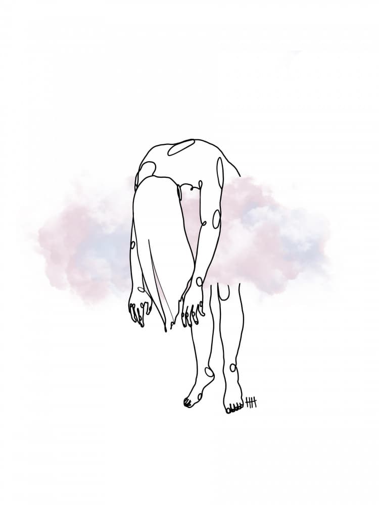 Vulnerable Cloud Figure by Hanna Lee Tidd — canvas wall art