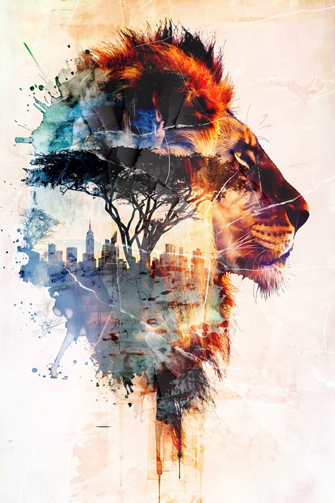 Majestic Urban Wildlife by Rafal Kulik — canvas wall art