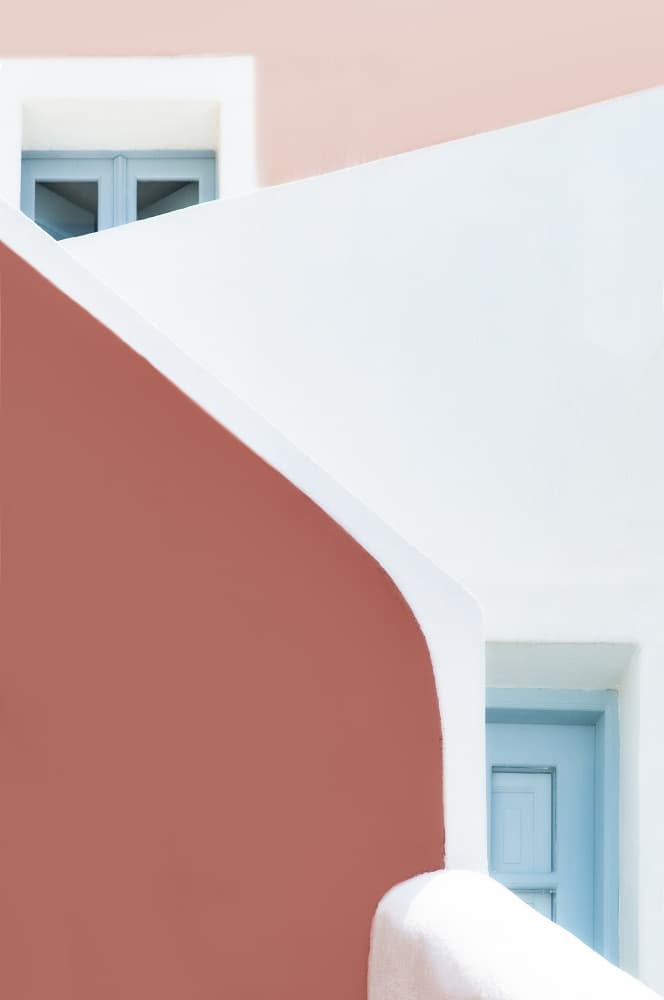 Geometric Pink Architecture by Linda Wride — canvas wall art