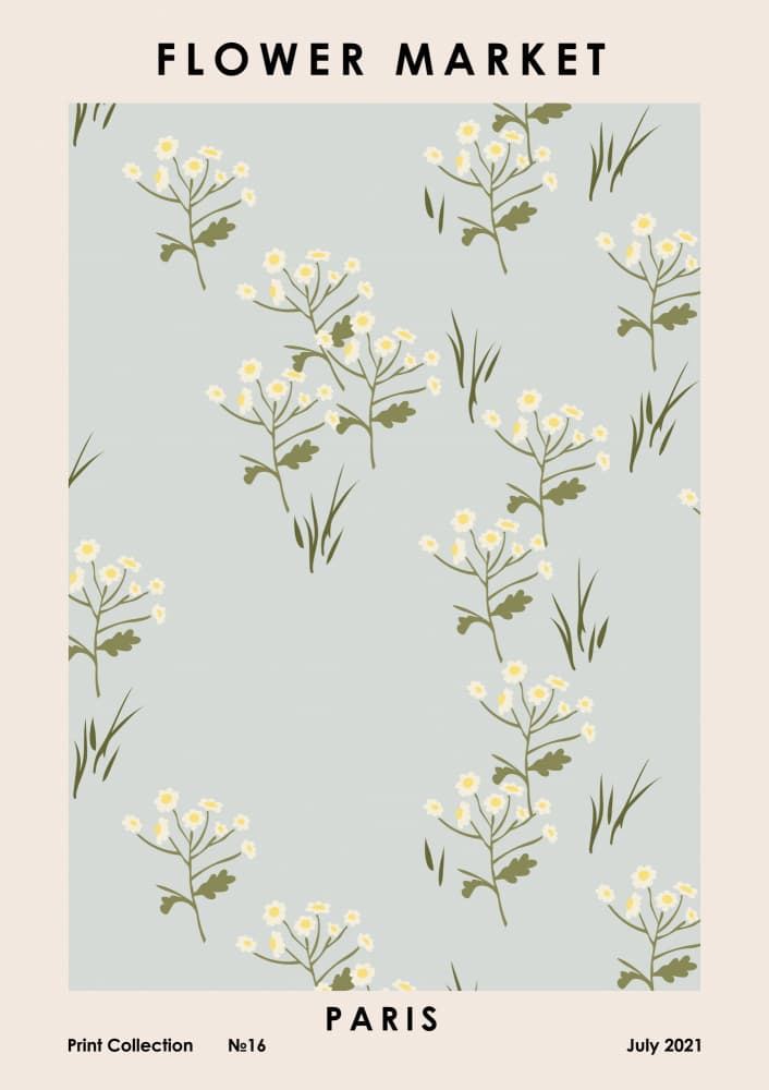 Flower Market Paris by NKTN — canvas wall art